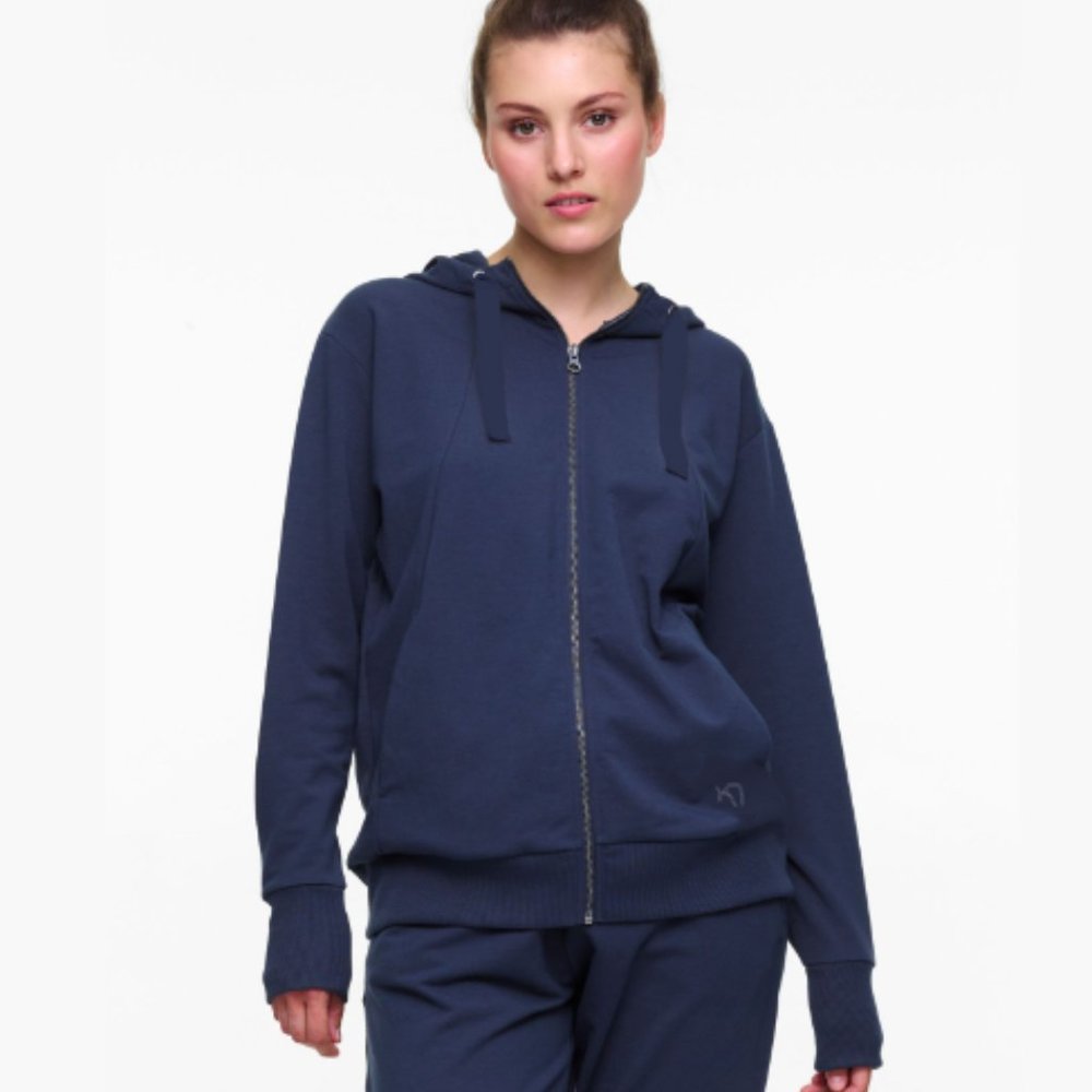 Kari Traa Navy Blue Full-Zip Hoodie